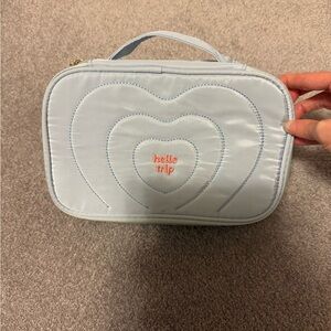Blue Travel Organizer with Heart Design